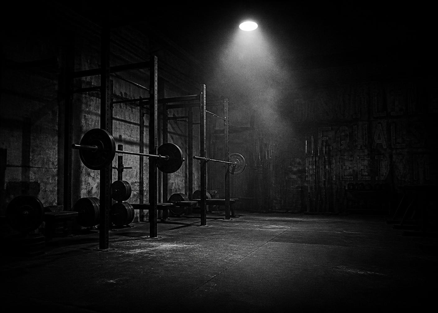 Cinematic gym interior